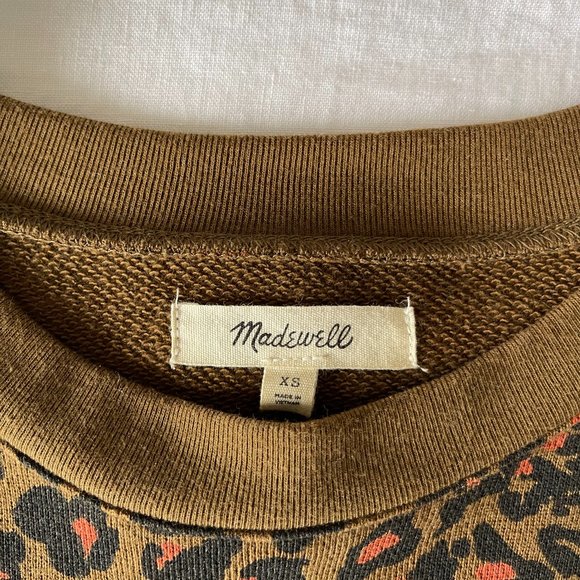 Madewell Animal Print Jungle Cat Sweatshirt sz XS - Picture 3 of 4